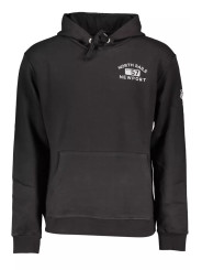 Sweaters Sleek Black Hooded Cotton-Blend Sweatshirt 260,00 € 8300825401412 | Planet-Deluxe