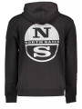 Sweaters Sleek Black Hooded Cotton-Blend Sweatshirt 260,00 € 8300825401412 | Planet-Deluxe