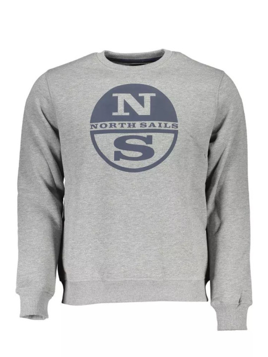 Sweaters Gray Round Neck Logo Sweatshirt 160,00 € 8300825499976 | Planet-Deluxe