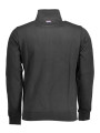 Sweaters Sleek Black Cotton Zip Sweater 230,00 € 630246199079 | Planet-Deluxe
