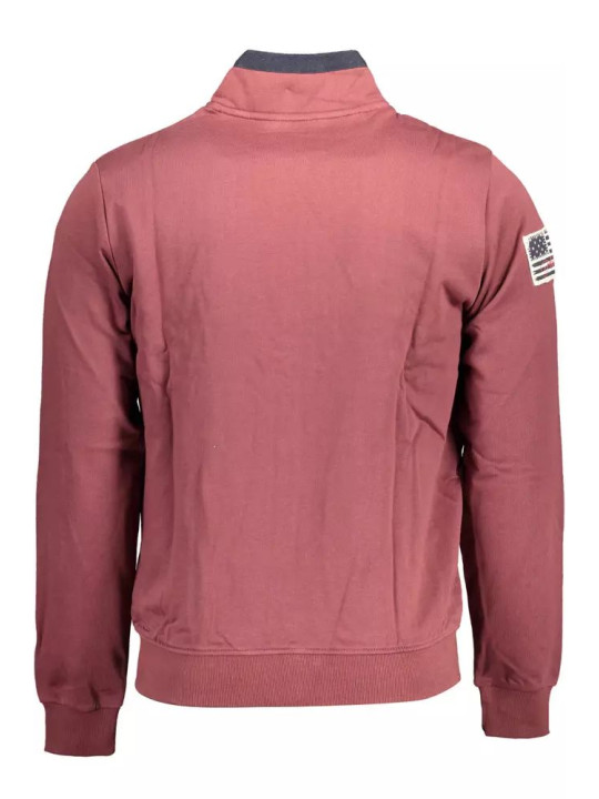 Sweaters Elegant Long Sleeve Zip Sweatshirt in Purple 290,00 € 630326359089 | Planet-Deluxe