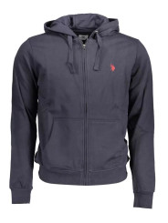 Sweaters Elegant Blue Zip Hoodie with Embroidered Logo 230,00 € 630256179085 | Planet-Deluxe