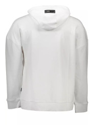 Sweaters Sleek White Hooded Sweatshirt with Contrasting Accents 550,00 € 8059024008877 | Planet-Deluxe