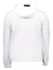 Sweaters Chic White Hooded Cotton Sweatshirt with Logo 570,00 € 8059024008433 | Planet-Deluxe