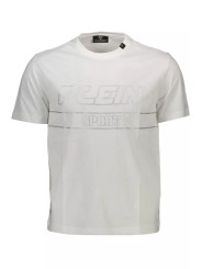 T-Shirts Pristine White Cotton Tee with Bold Accents 380,00 € 8059024014335 | Planet-Deluxe
