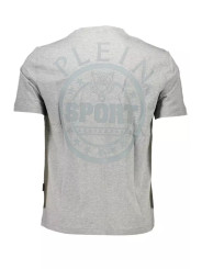 T-Shirts Sleek Gray Crewneck Tee with Bold Back Print 330,00 € 8059024016094 | Planet-Deluxe