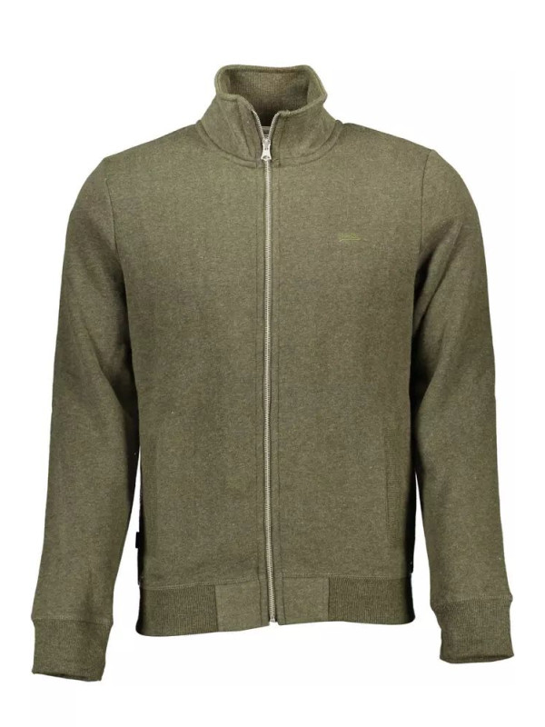 Sweaters Sleek Green Zippered Sweatshirt with Embroidery 210,00 € 5057847383952 | Planet-Deluxe