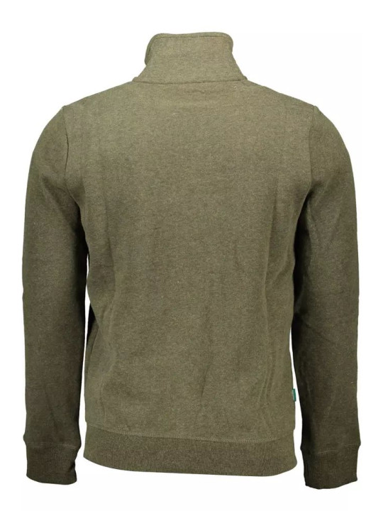 Sweaters Sleek Green Zippered Sweatshirt with Embroidery 210,00 € 5057847383952 | Planet-Deluxe