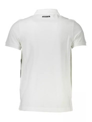 Polo Shirt Elegant White Cotton Polo with Chic Print 200,00 € 8054323849725 | Planet-Deluxe