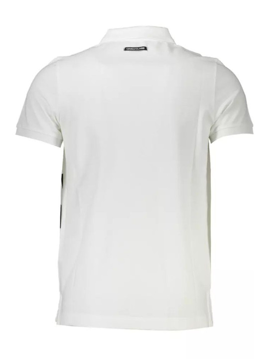 Polo Shirt Elegant White Cotton Polo with Chic Print 200,00 € 8054323849725 | Planet-Deluxe