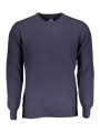 Sweaters Elegant Blue Wool-Blend Sweater for Men 300,00 € 8300825063870 | Planet-Deluxe