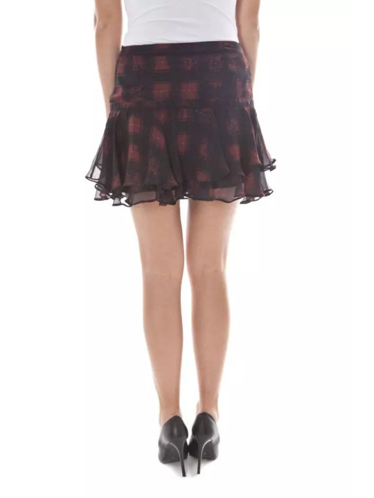 Skirts Elegant Black Silk Blend Short Skirt 700,00 € 8033983872779 | Planet-Deluxe