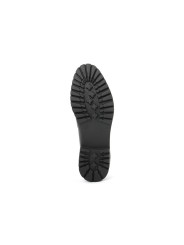 Schwarzes Leder Schuhsohle Detailansicht
