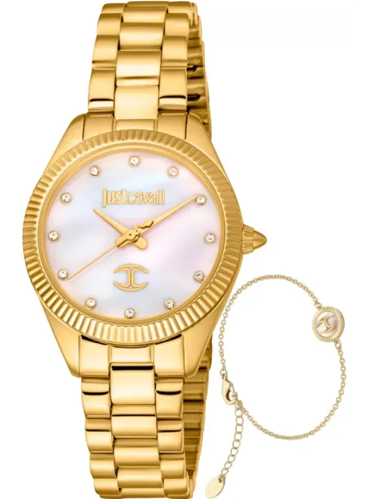 "Just Cavalli Uhren im Sale | Just Cavalli Damen Quarzuhr Gelb online kaufen"|Planet-Deluxe