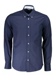 Shirts Classic Blue Cotton Shirt with Embroidered Logo 160,00 € 8300825563486 | Planet-Deluxe