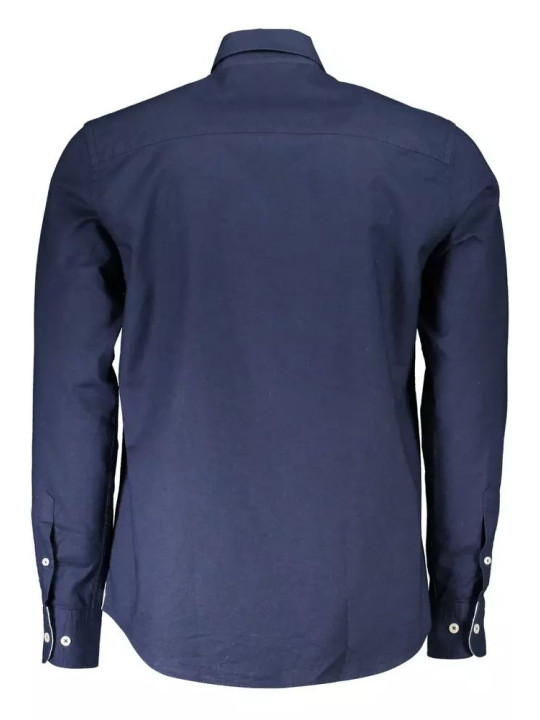 Shirts Classic Blue Cotton Shirt with Embroidered Logo 160,00 € 8300825563486 | Planet-Deluxe