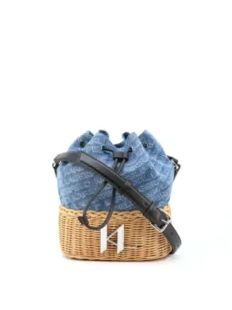 "Karl Lagerfeld Damen Umhängetasche Blau-Natur – Stilvoll & Elegan