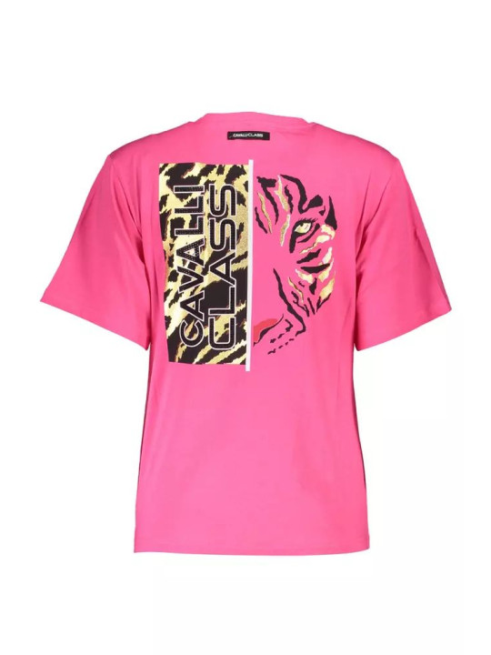 Tops & T-Shirts Chic Pink Slim Fit Logo Tee 160,00 € 8054323863295 | Planet-Deluxe