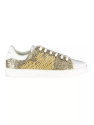 Sneakers Gleaming Gold Lace-Up Sport Sneakers 460,00 € 8052467561176 | Planet-Deluxe