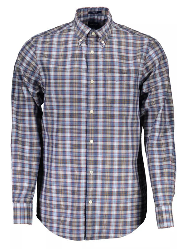 Shirts Elegant Blue Button-Down Cotton Blend Shirt 250,00 € 7325705367689 | Planet-Deluxe