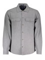 Shirts Elegant Gray Cotton Long-Sleeved Men's Shirt 380,00 € 7325702494548 | Planet-Deluxe