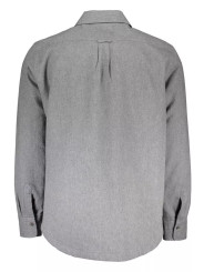 Shirts Elegant Gray Cotton Long-Sleeved Men's Shirt 380,00 € 7325702494548 | Planet-Deluxe