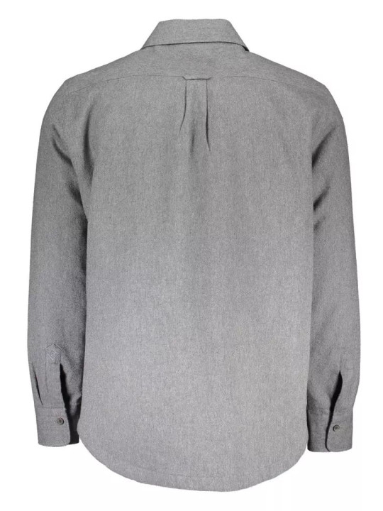 Shirts Elegant Gray Cotton Long-Sleeved Men's Shirt 380,00 € 7325702494548 | Planet-Deluxe