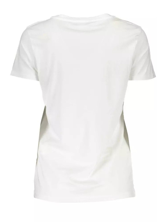 Tops & T-Shirts Chic White Tee with Contrasting Embroidery Detail 300,00 € 8053000030371 | Planet-Deluxe