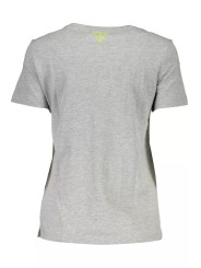 Tops & T-Shirts Chic Gray Logo Tee with Delicate Embroidery 110,00 € 7618483465747 | Planet-Deluxe