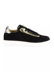 Sneakers Elegant Black Leather Sneakers with Contrasting Details 410,00 € 8030631142482 | Planet-Deluxe