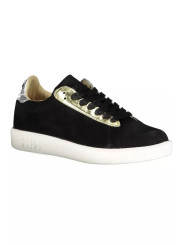 Sneakers Elegant Black Leather Sneakers with Contrasting Details 410,00 € 8030631142482 | Planet-Deluxe