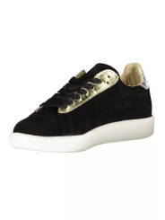 Sneakers Elegant Black Leather Sneakers with Contrasting Details 410,00 € 8030631142482 | Planet-Deluxe