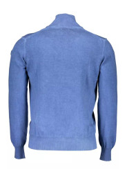 Sweaters Elegant Long-Sleeved Half-Zip Blue Sweater 230,00 € 8300825150143 | Planet-Deluxe