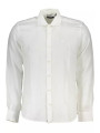 Shirts Elegant White Linen Long-Sleeved Shirt 190,00 € 8300825564155 | Planet-Deluxe