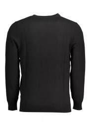 Sweaters Elegant Long-Sleeved Black Cotton-Wool Blend Sweater 210,00 € 5054783594800 | Planet-Deluxe