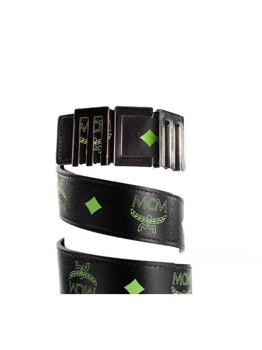 Belts Claus Mens Summer Green Smooth Visetos Logo Leather Numeric Buckle Belt 370,00 € 8809735046480 | Planet-Deluxe