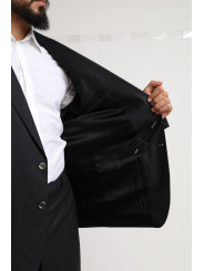 Suits Elegant Black Virgin Wool Martini Suit 4.650,00 € 8052145575280 | Planet-Deluxe