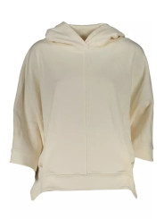 Sweaters Chic White Hooded Sweatshirt with Organic Fibers 240,00 € 8300825528744 | Planet-Deluxe