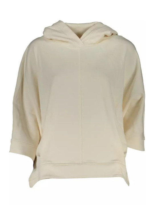 Sweaters Chic White Hooded Sweatshirt with Organic Fibers 240,00 € 8300825528744 | Planet-Deluxe