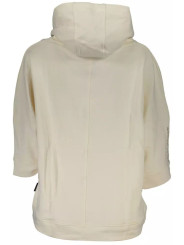 Sweaters Chic White Hooded Sweatshirt with Organic Fibers 240,00 € 8300825528744 | Planet-Deluxe