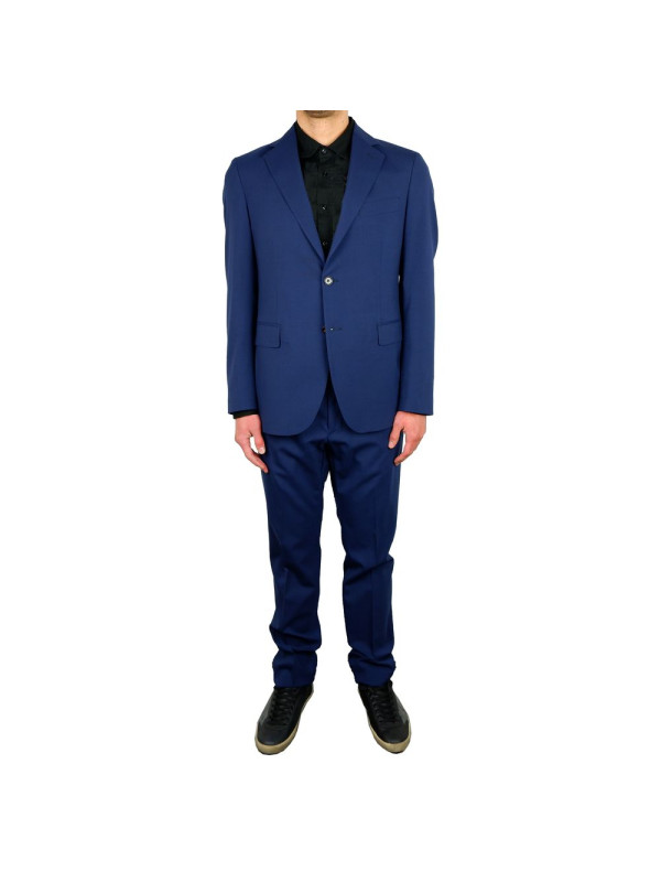 Suits Elegant Blue Wool Blend Two-Piece Suit 2.100,00 € 8050246666364 | Planet-Deluxe