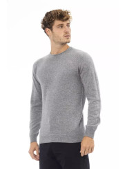 Sweaters Sleek Gray Crewneck Sweater for Men 360,00 € 8100002460481 | Planet-Deluxe