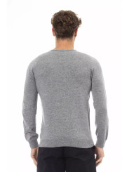 Sweaters Sleek Gray Crewneck Sweater for Men 360,00 € 8100002460481 | Planet-Deluxe