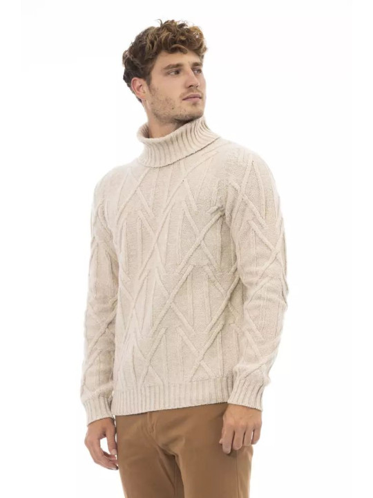 Sweaters Beige Turtleneck Sweater - Winter Elegance 500,00 € 8100002682432 | Planet-Deluxe