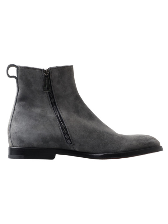 Boots Elegant Gray Chelsea Leather Boots 2.530,00 € 8057155261390 | Planet-Deluxe