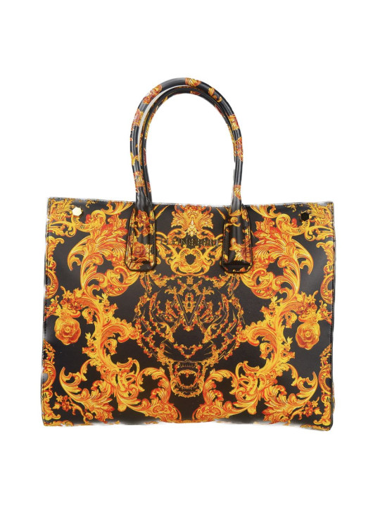 Shoulder Bags Elegant Black Shopper with Golden Accents 240,00 € 8051978420323 | Planet-Deluxe