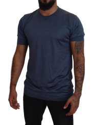 T-Shirts Elegant Silk Crewneck Blue Tee 1.300,00 € 8050249421939 | Planet-Deluxe