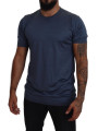 T-Shirts Elegant Silk Crewneck Blue Tee 1.300,00 € 8050249421939 | Planet-Deluxe