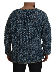 Sweaters Elegant Blue V-Neck Cardigan Sweater 9.160,00 € 8057142012585 | Planet-Deluxe