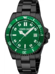 "Roberto Cavalli Uhren im Sale | Roberto Cavalli Herren Quarzuhr Schwarz-Grün 41mm 30ATM online kaufen"|Planet-Deluxe